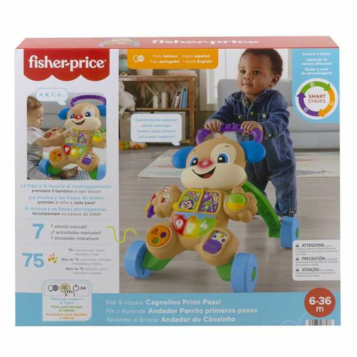 Fisher Price Looprek Met Wieltjes Fisher Price Geluid Hond Lichten Meertalig