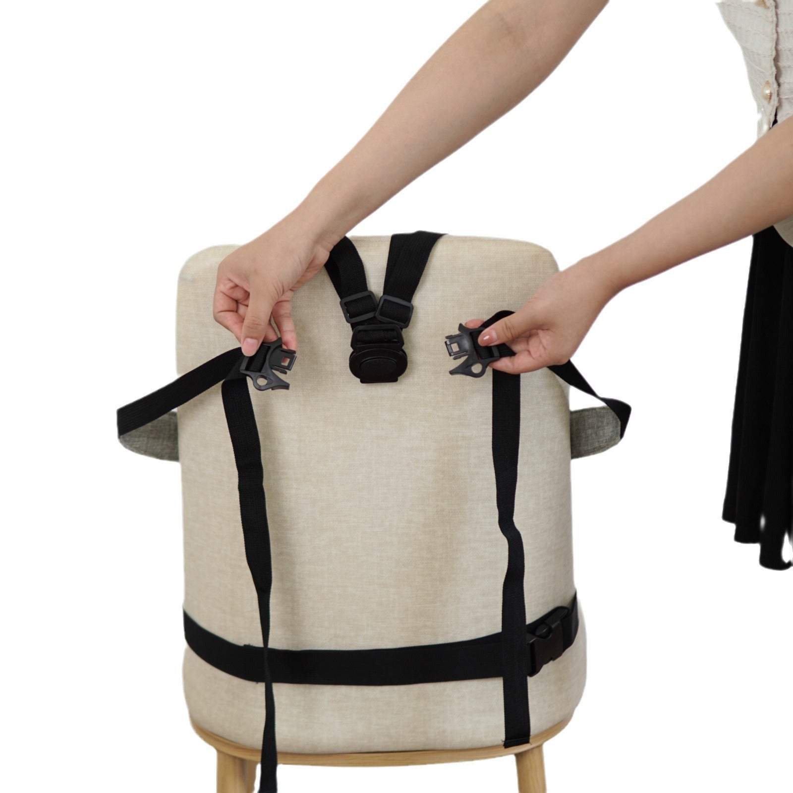 Bevestigingsriem voor baby eetstoelkussen