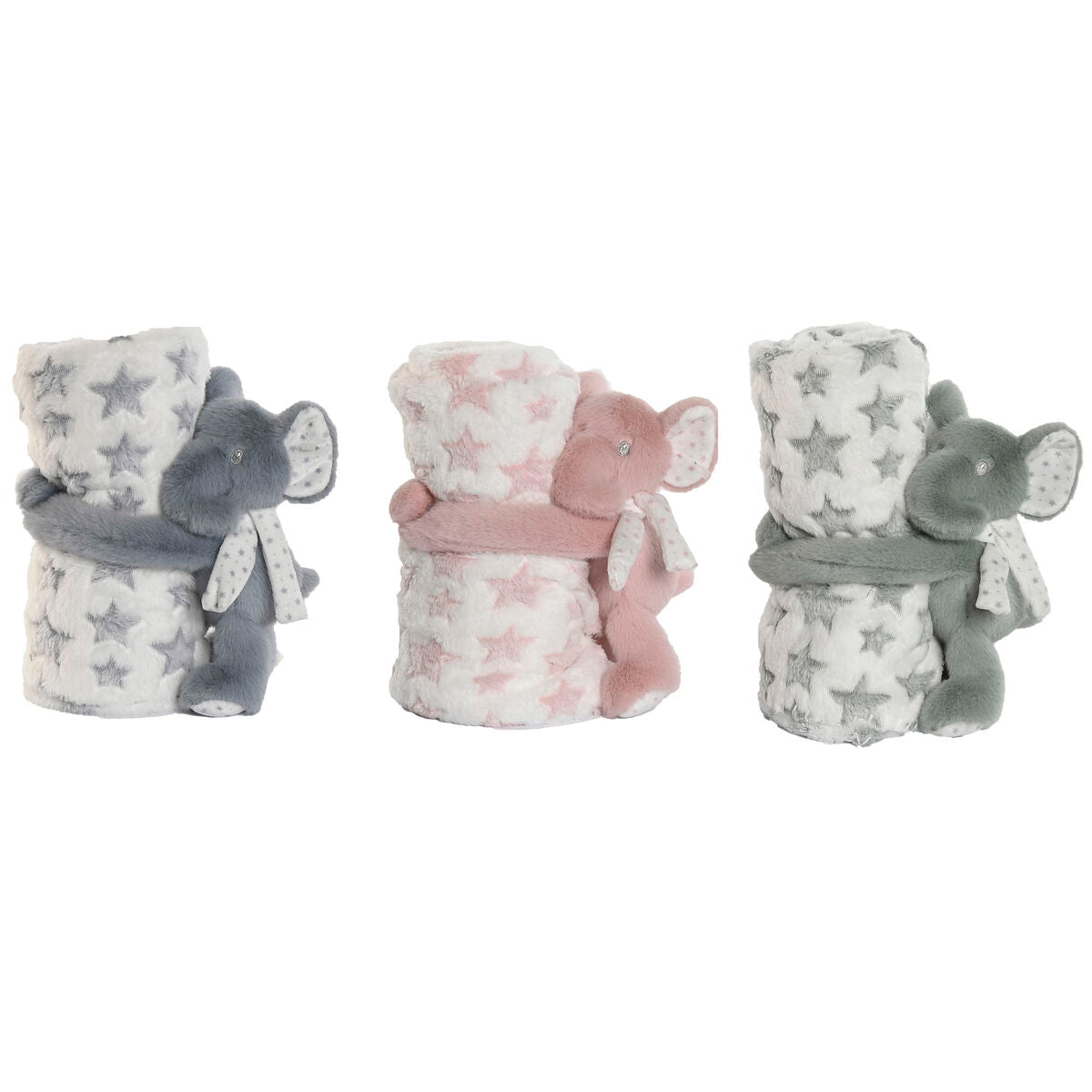 Home Esprit Geschenkset Voor Baby's Home Esprit Blauw Groen Roze Polyester (3 Stuks)